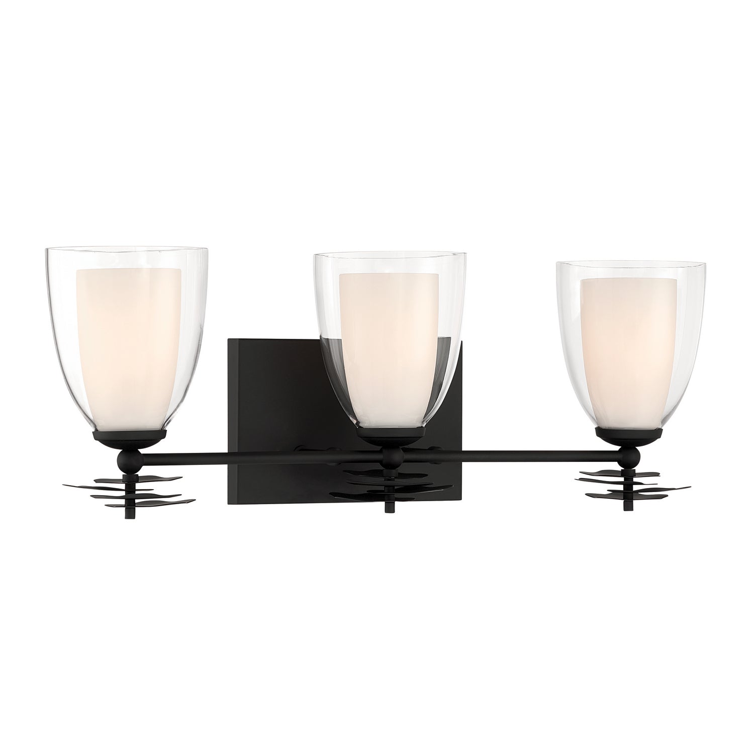 Minka-Lavery - 10253-899 - Three Light Vanity - Elowen - Dark Matte Black
