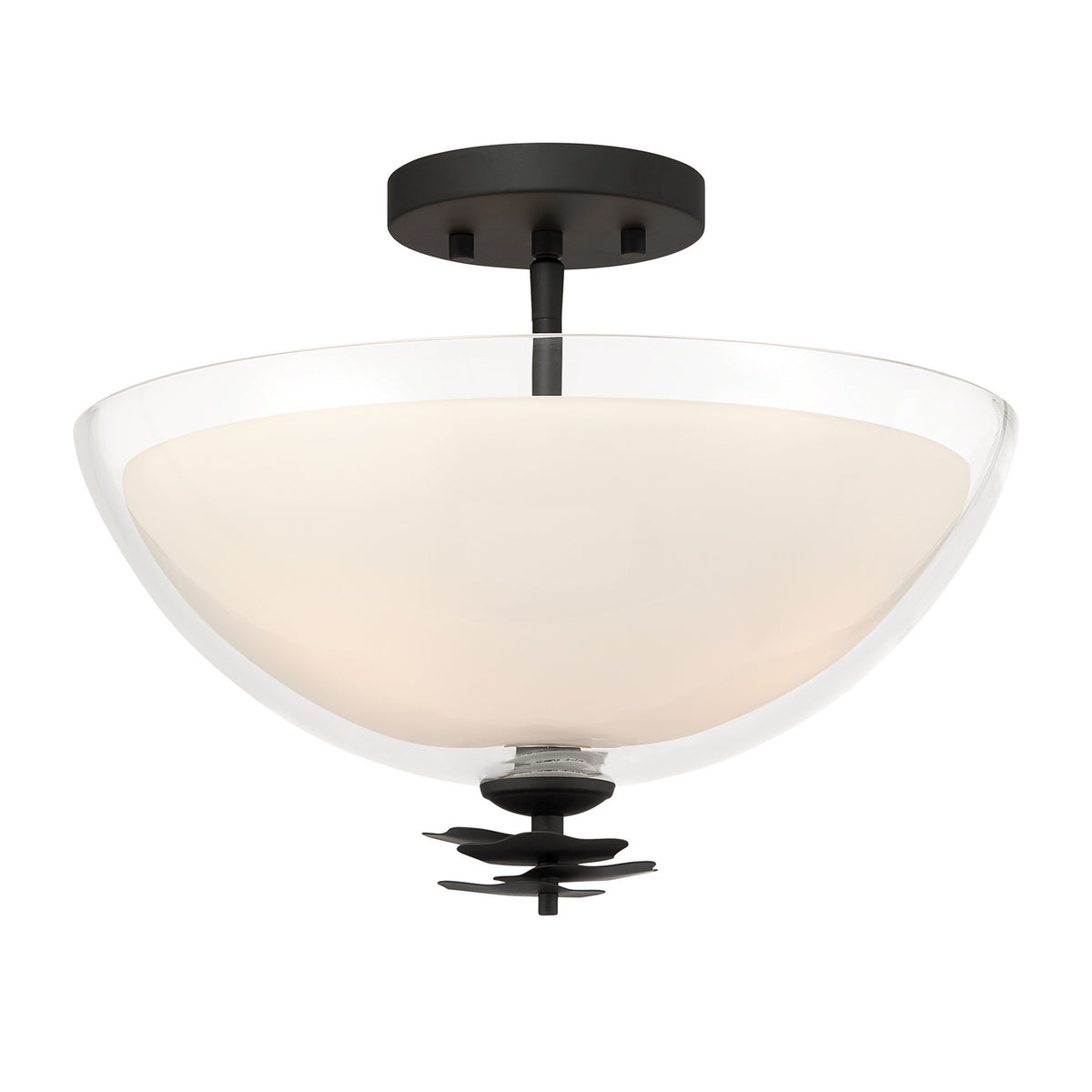 Minka-Lavery - 10255-899 - Three Light Semi-Flush Mount - Elowen - Dark Matte Black