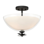 Minka-Lavery - 10255-899 - Three Light Semi-Flush Mount - Elowen - Dark Matte Black