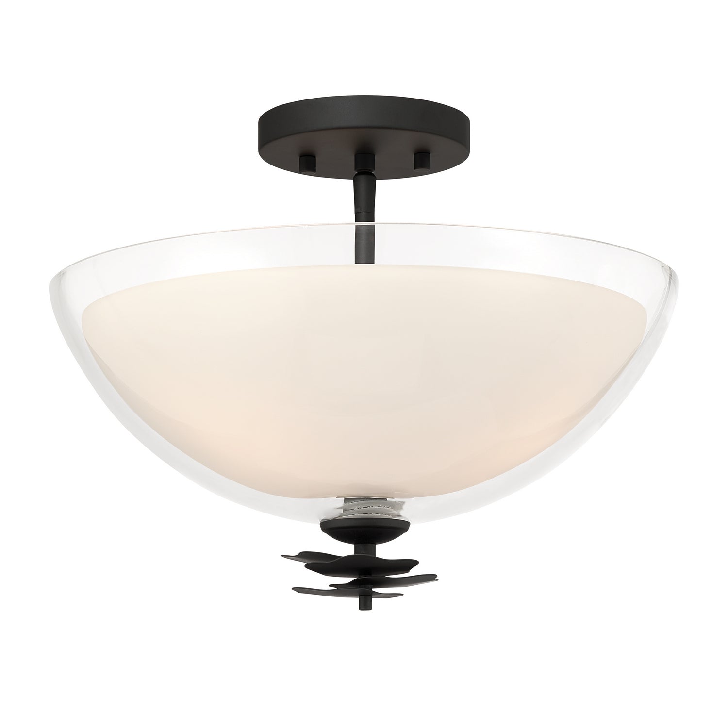 Minka-Lavery - 10255-899 - Three Light Semi-Flush Mount - Elowen - Dark Matte Black