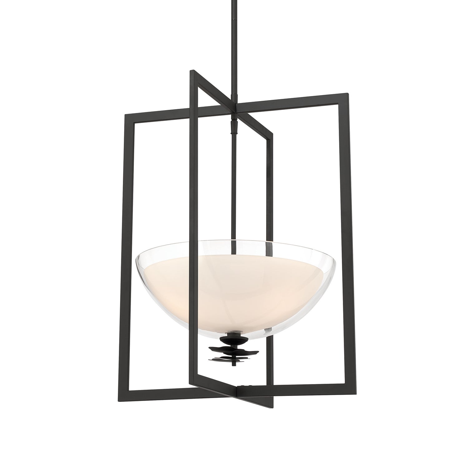 Minka-Lavery - 10256-899 - Three Light Pendant - Elowen - Dark Matte Black