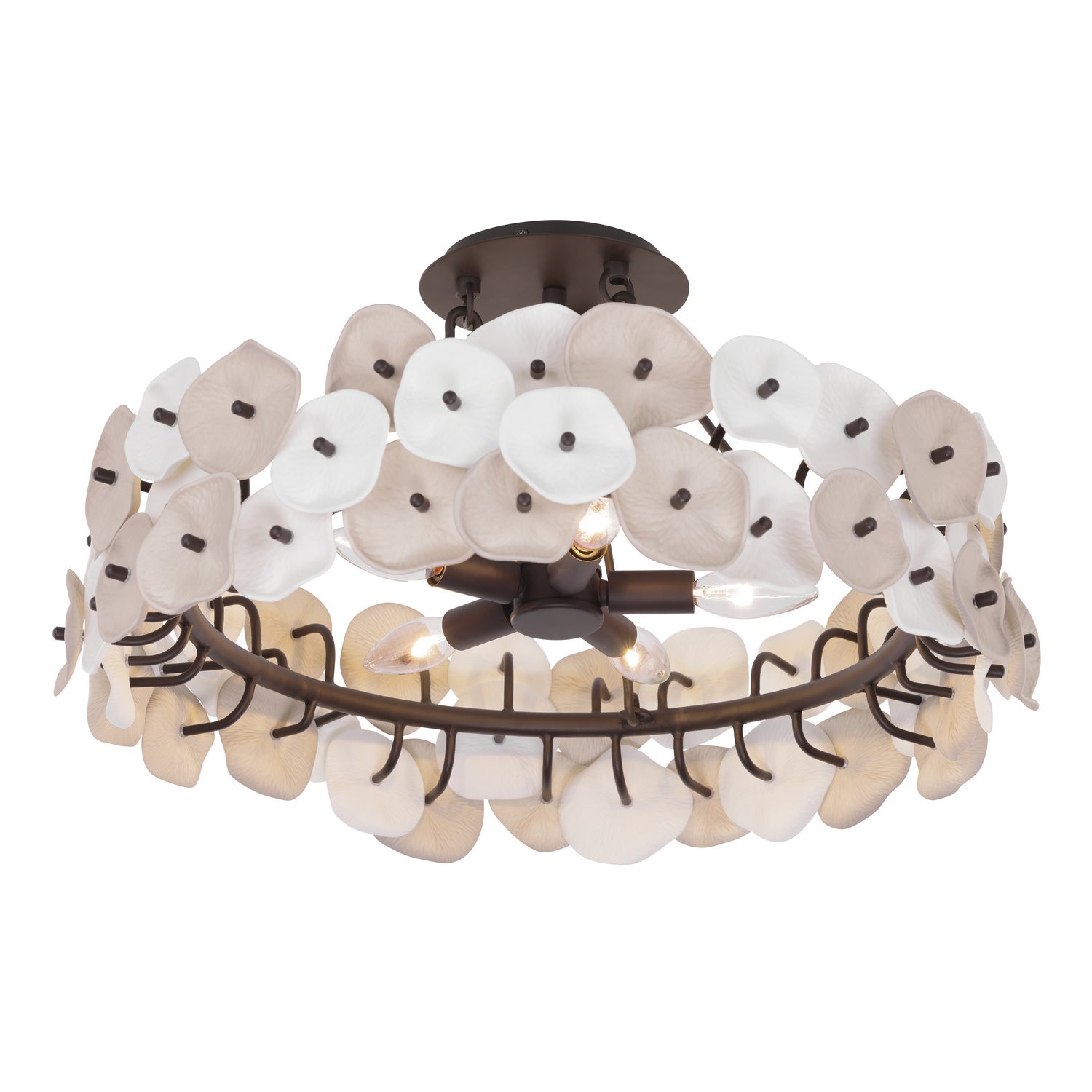 Metropolitan - N1525-860 - Five Light Semi-Flush Mount - Ravelin - Dark Bronze