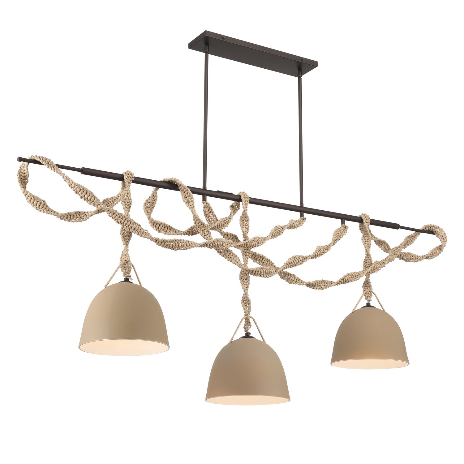Minka-Lavery - 16067-860 - Three Light Linear Chandelier - Cordón - Dark Bronze