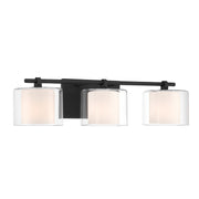 Minka-Lavery - 2063-899 - Three Light Vanity - Seville - Dark Matte Black