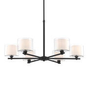 Minka-Lavery - 2065-899 - Six Light Chandelier - Seville - Dark Matte Black