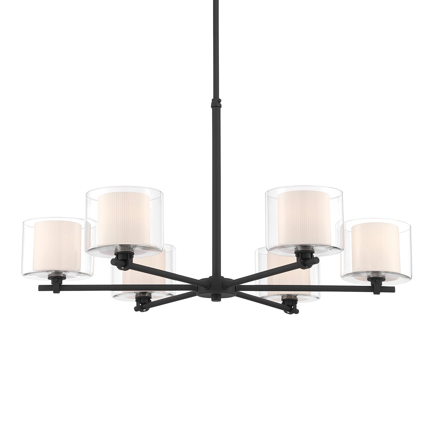 Minka-Lavery - 2065-899 - Six Light Chandelier - Seville - Dark Matte Black