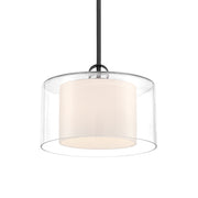 Minka-Lavery - 2066-899 - One Light Convertible Pendant/Semi-Flush Mount - Seville - Dark Matte Black