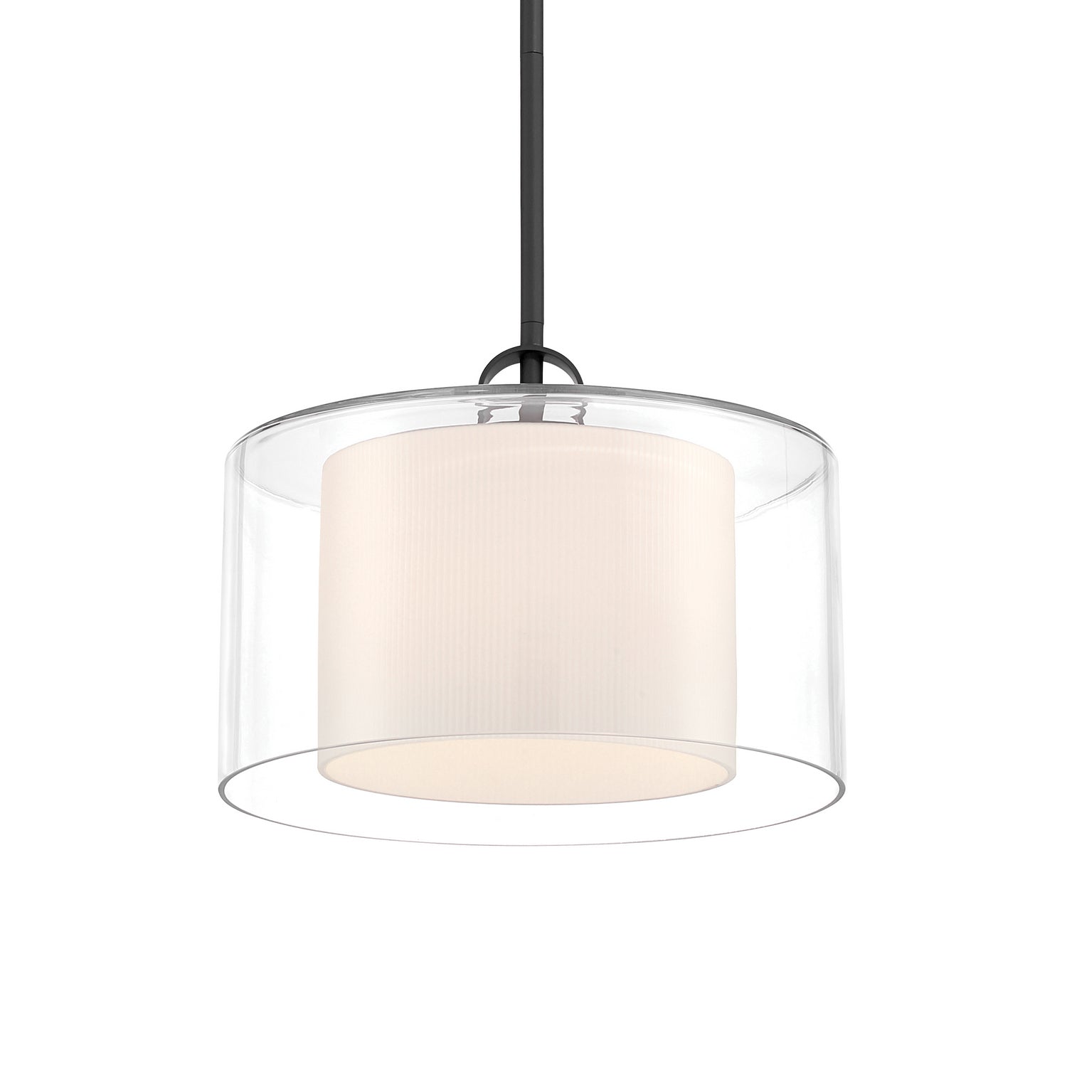 Minka-Lavery - 2066-899 - One Light Convertible Pendant/Semi-Flush Mount - Seville - Dark Matte Black