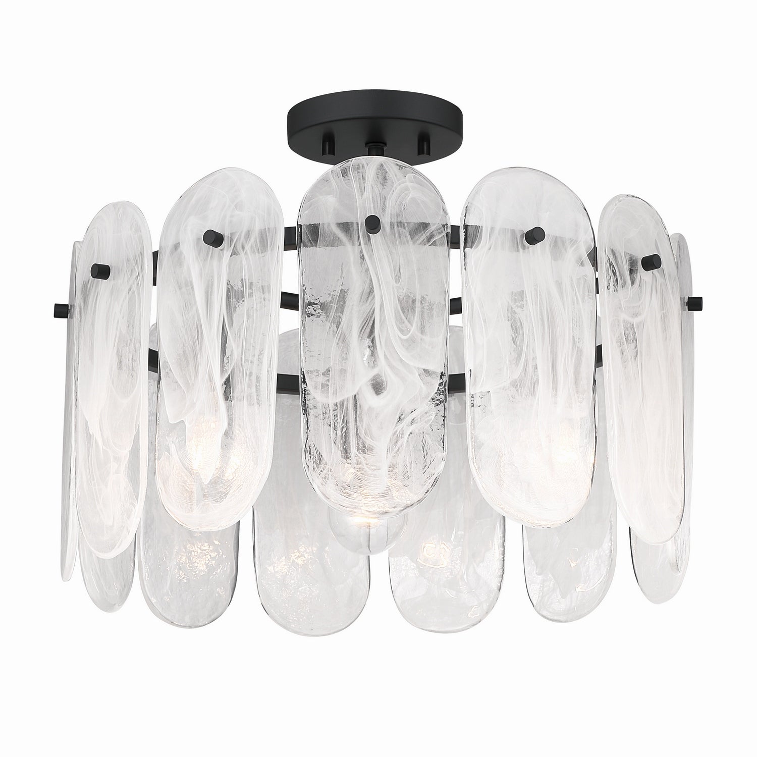 Minka-Lavery - 2596-899 - Three Light Semi-Flush Mount - Oldmill - Dark Matte Black