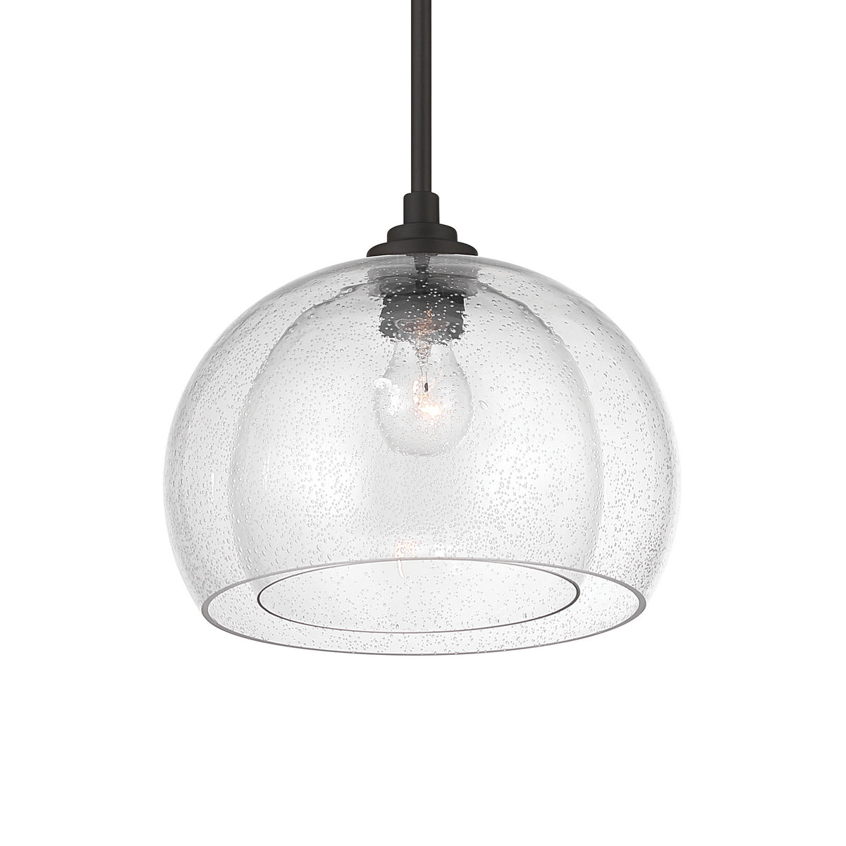 Minka-Lavery - 2725-860 - One Light Convertible Pendant/Semi-Flush Mount - Glint - Dark Bronze