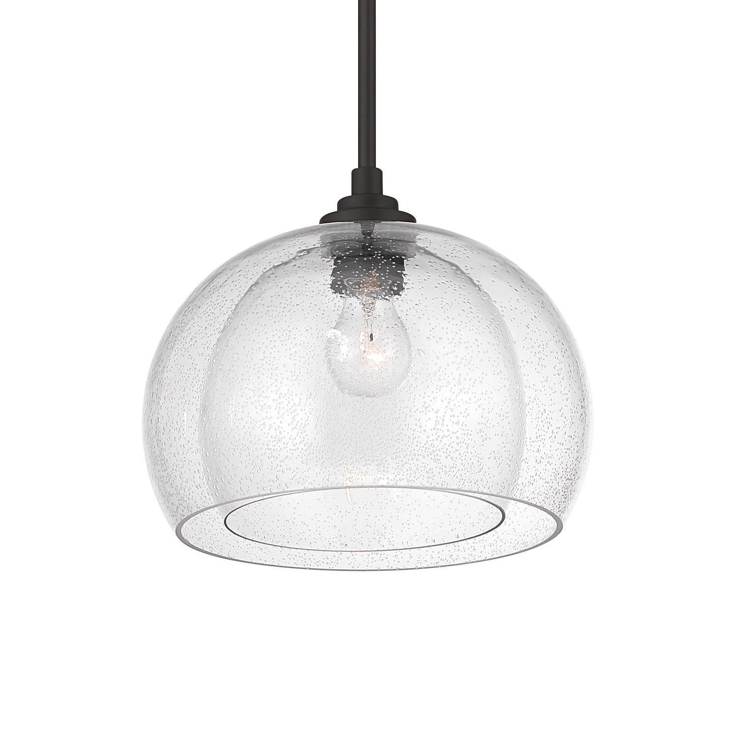 Minka-Lavery - 2725-860 - One Light Convertible Pendant/Semi-Flush Mount - Glint - Dark Bronze
