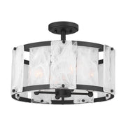 Minka-Lavery - 3635-899 - Four Light Semi-Flush Mount - Veil - Dark Matte Black