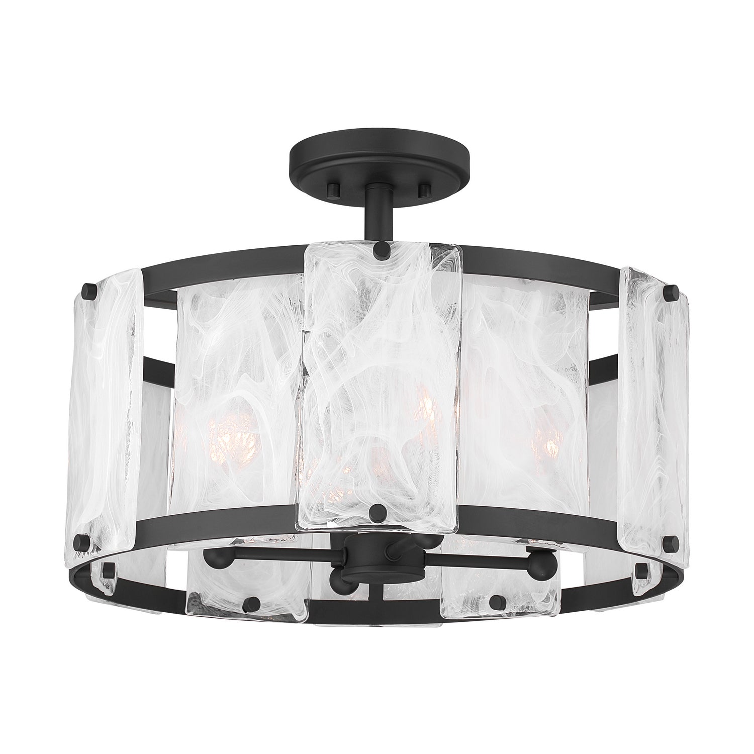 Minka-Lavery - 3635-899 - Four Light Semi-Flush Mount - Veil - Dark Matte Black