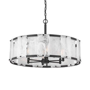 Minka-Lavery - 3636-899 - Six Light Pendant - Veil - Dark Matte Black