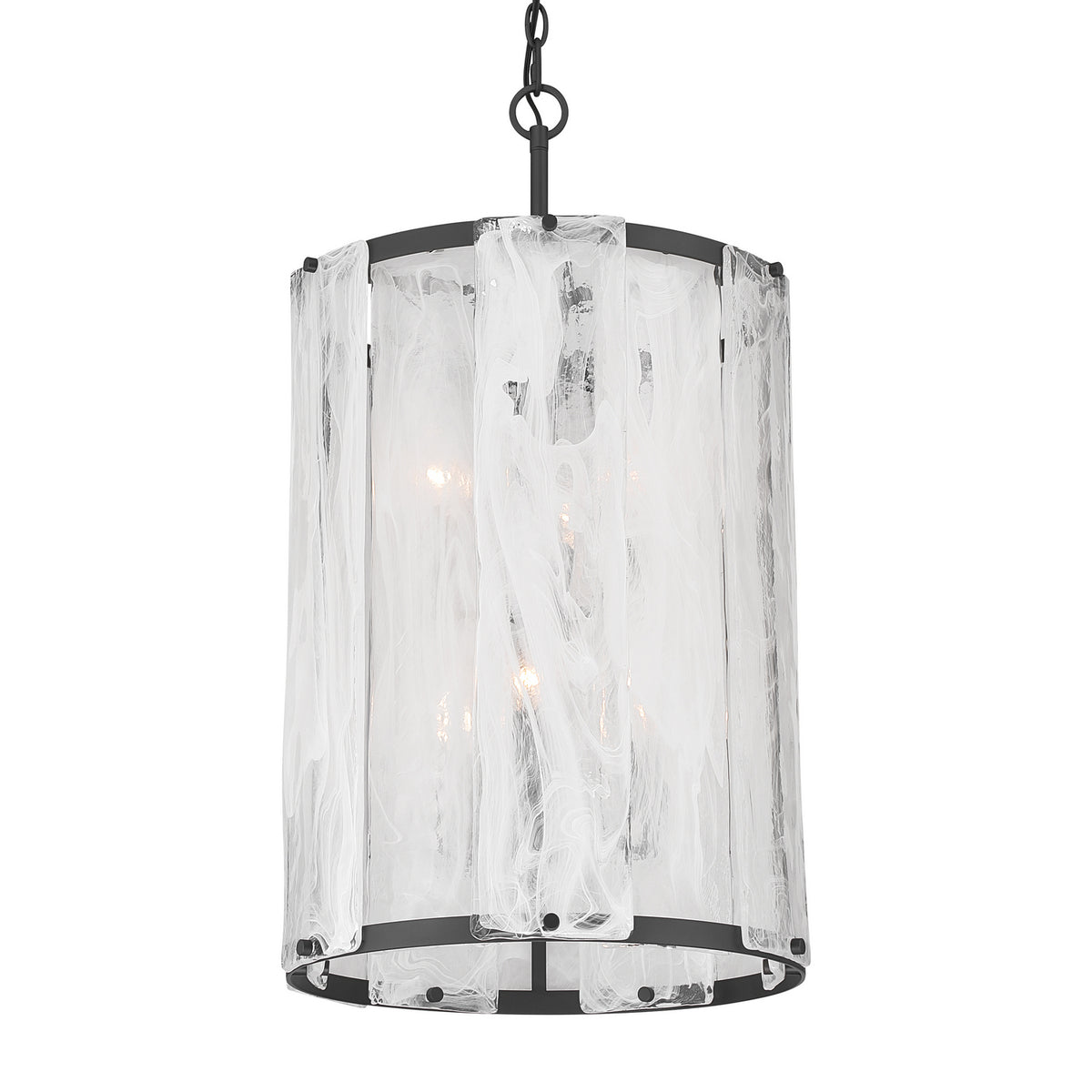 Minka-Lavery - 3637-899 - Six Light Pendant - Veil - Dark Matte Black