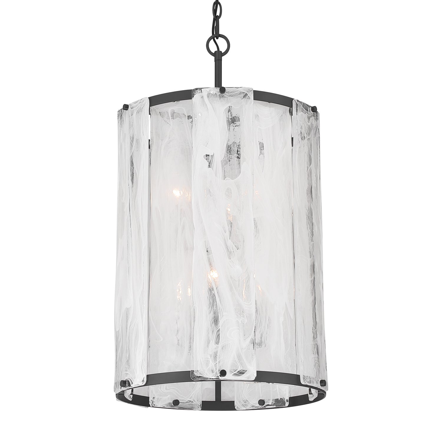Minka-Lavery - 3637-899 - Six Light Pendant - Veil - Dark Matte Black