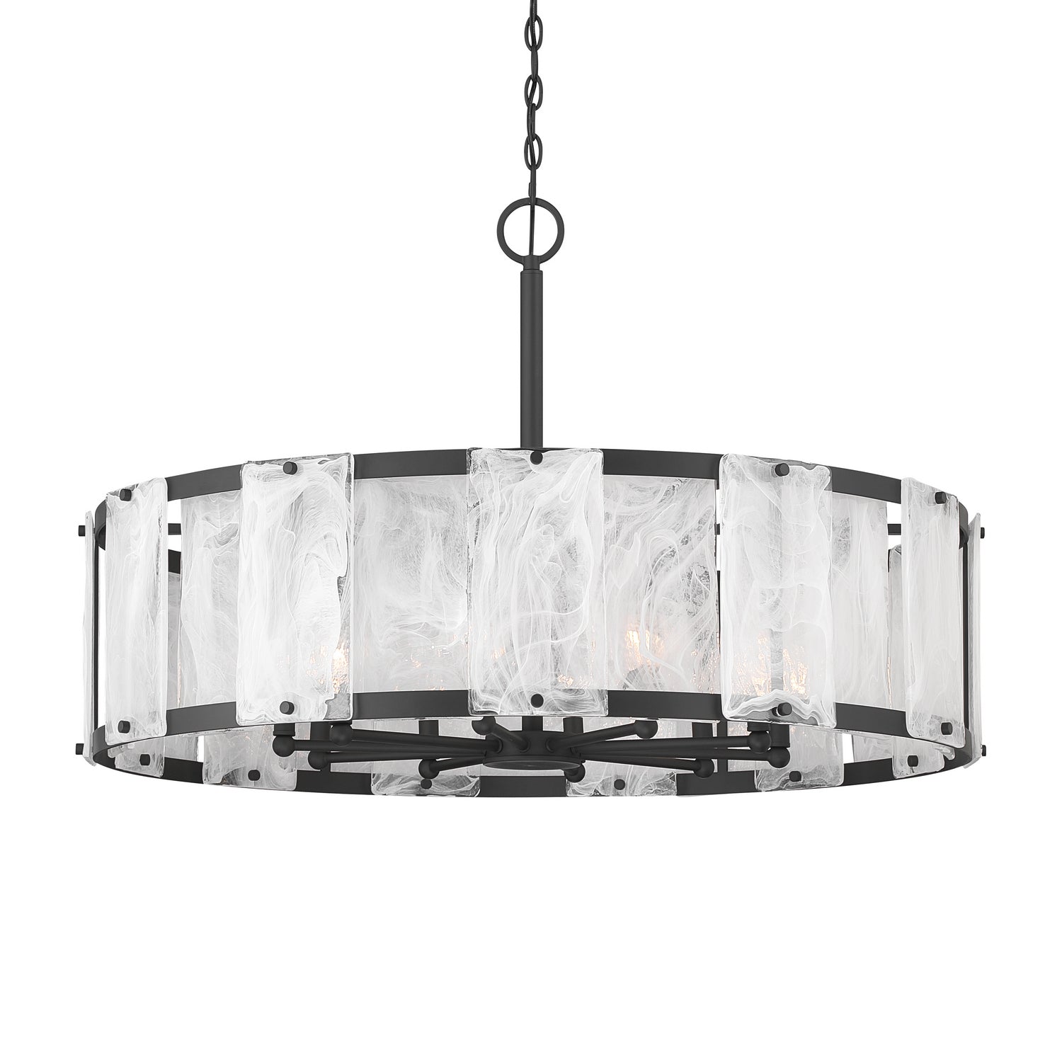 Minka-Lavery - 3638-899 - Ten Light Pendant - Veil - Dark Matte Black