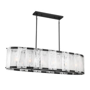 Minka-Lavery - 3639-899 - Six Light Linear Chandelier - Veil - Dark Matte Black