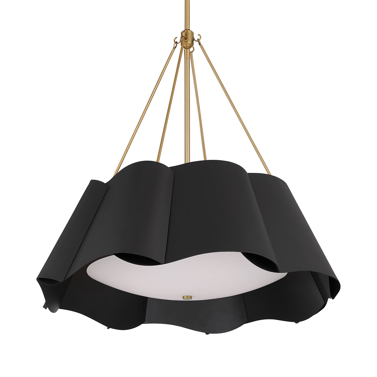 Minka-Lavery - 3954-796 - Four Light Pendant - Waveform - Dark Bronze