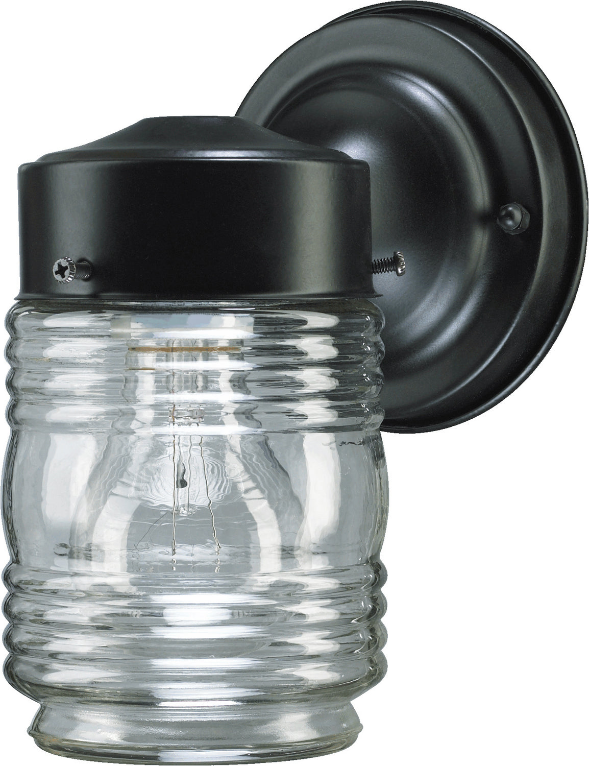 Quorum - 5010-15 - One Light Wall Mount - Jelly Jars - Black
