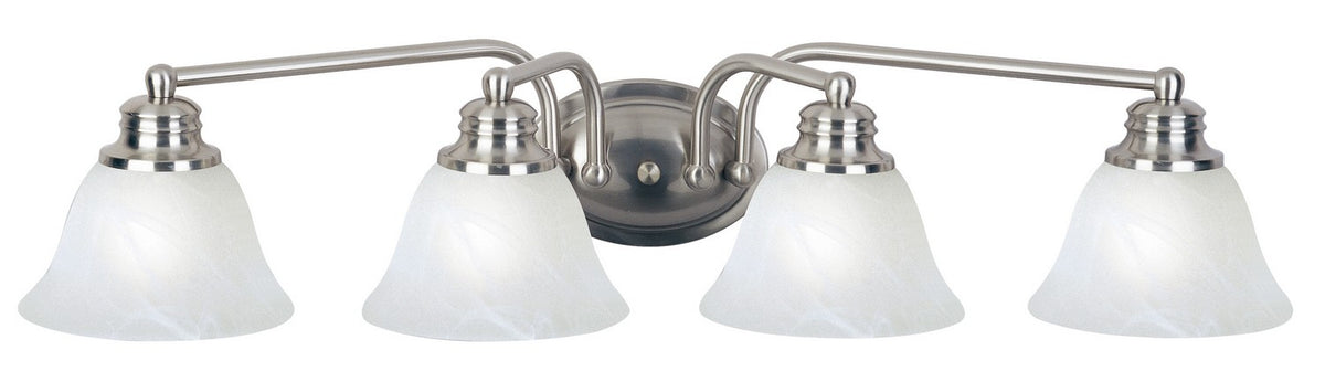 Maxim - 2689MRSN - Four Light Bath Vanity - Malaga - Satin Nickel
