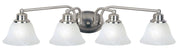 Maxim - 2689MRSN - Four Light Bath Vanity - Malaga - Satin Nickel