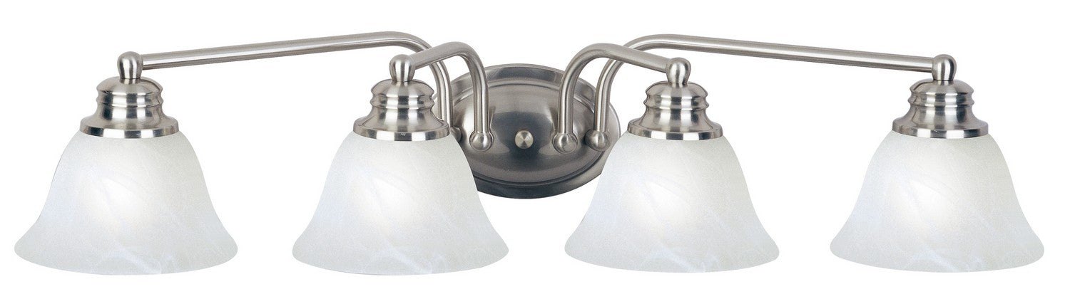 Maxim - 2689MRSN - Four Light Bath Vanity - Malaga - Satin Nickel