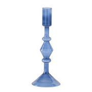 8.75IN HANDMADE BLUE GLASS TAPER