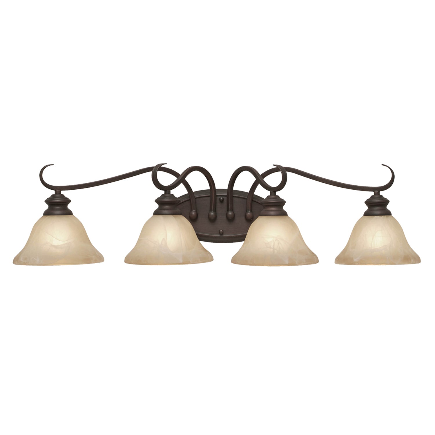 Golden - 6005-BA4 RBZ - Four Light Vanity - Lancaster - Rubbed Bronze