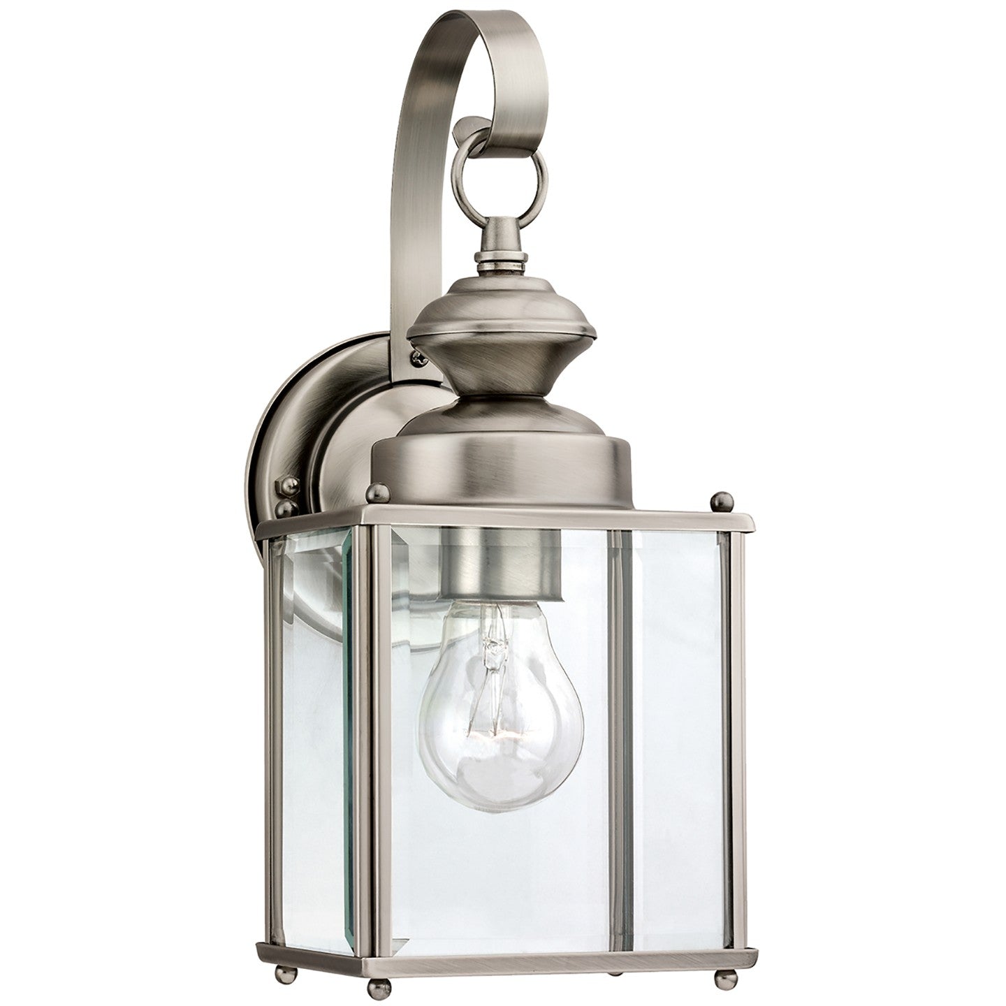 Generation Lighting - 8457-965 - One Light Outdoor Wall Lantern - Jamestowne - Antique Brushed Nickel