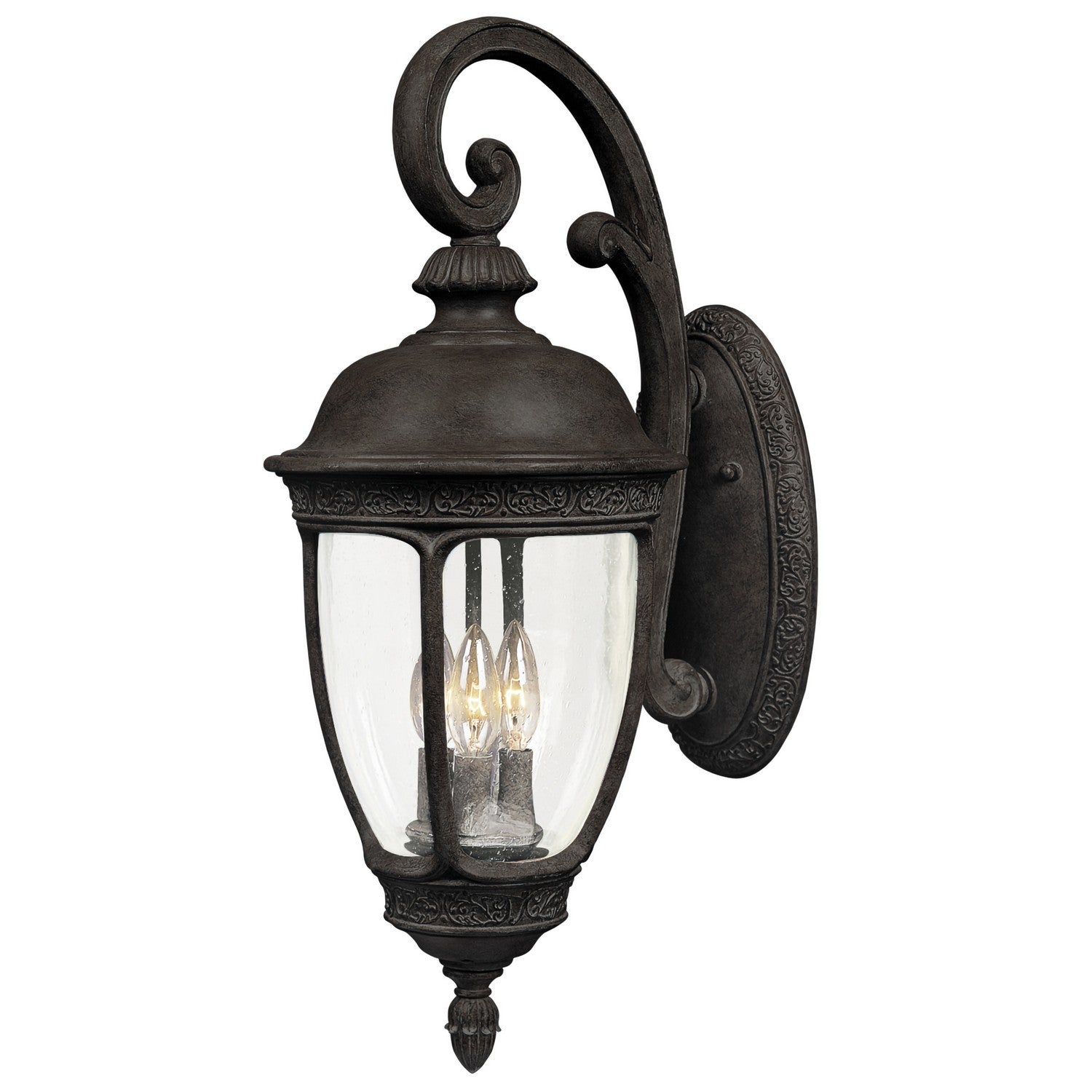 Maxim - 3465CDSE - Three Light Outdoor Wall Lantern - Knob Hill DC - Sienna