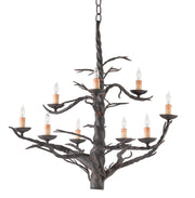 Currey and Company - 9327 - Nine Light Chandelier - Old Iron