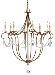 Currey and Company - 9881 - Eight Light Chandelier - Rhine Gold