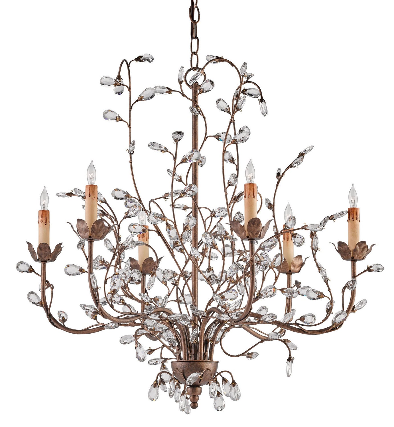 Currey and Company - 9882 - Six Light Chandelier - Cupertino