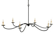 Currey and Company - 9267 - Six Light Chandelier - Zanzibar Black