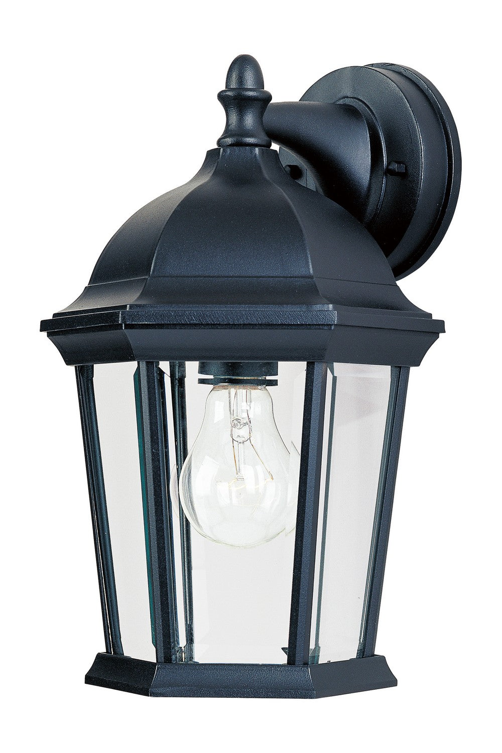 Maxim - 1024BK - One Light Outdoor Wall Lantern - Builder Cast - Black