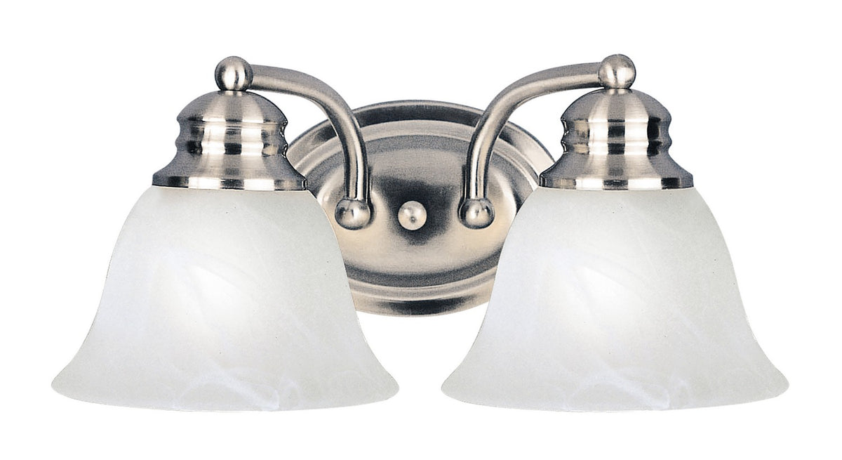 Maxim - 2687MRSN - Two Light Bath Vanity - Malaga - Satin Nickel