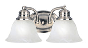 Maxim - 2687MRSN - Two Light Bath Vanity - Malaga - Satin Nickel