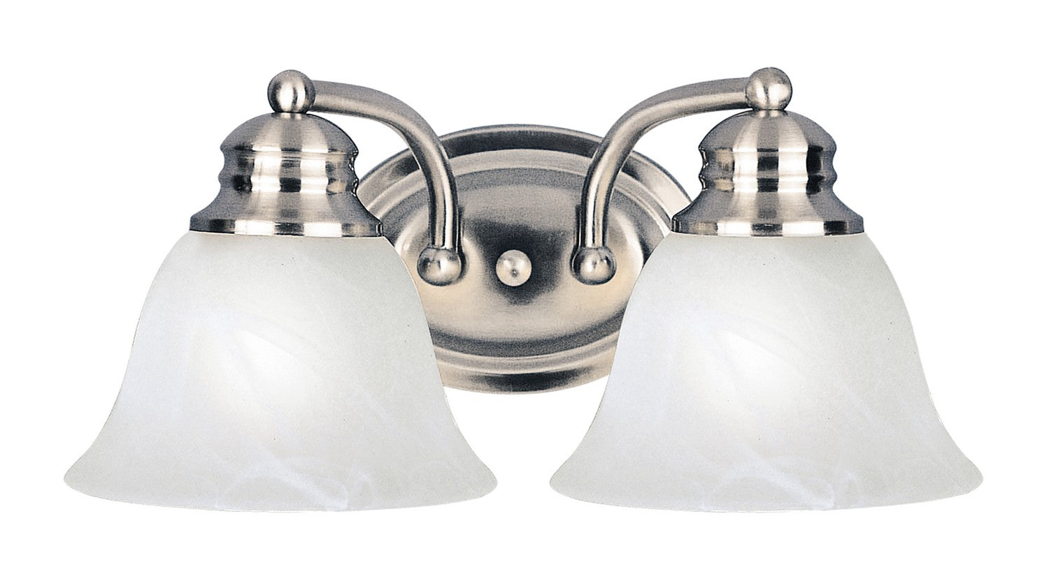 Maxim - 2687MRSN - Two Light Bath Vanity - Malaga - Satin Nickel