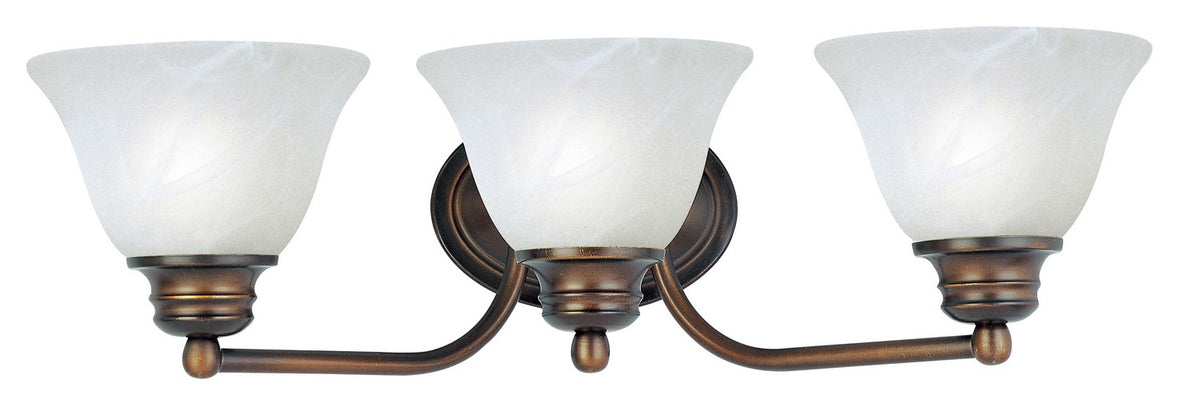 Maxim - 2688MROI - Three Light Bath Vanity - Malaga - Oil Rubbed Bronze