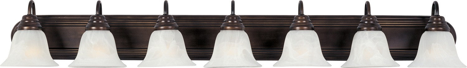 Maxim - 8016MROI - Seven Light Bath Vanity - Essentials - 801x - Oil Rubbed Bronze