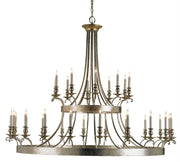 Currey and Company - 9582 - 30 Light Chandelier - Granello Silver Leaf/Antique Gold Leaf