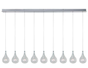 ET2 - E23119-18 - Nine Light Pendant - Larmes - Polished Chrome