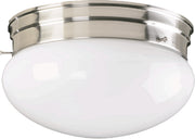 Quorum - 3015-6-65 - One Light Ceiling Mount - 3015 Plain Mushrooms - Satin Nickel