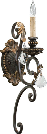 Quorum - 5357-1-44 - One Light Wall Mount - Rio Salado - Toasted Sienna|Mystic Silver