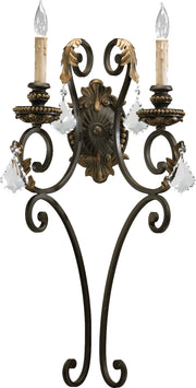 Quorum - 5357-2-44 - Two Light Wall Mount - Rio Salado - Toasted Sienna|Mystic Silver
