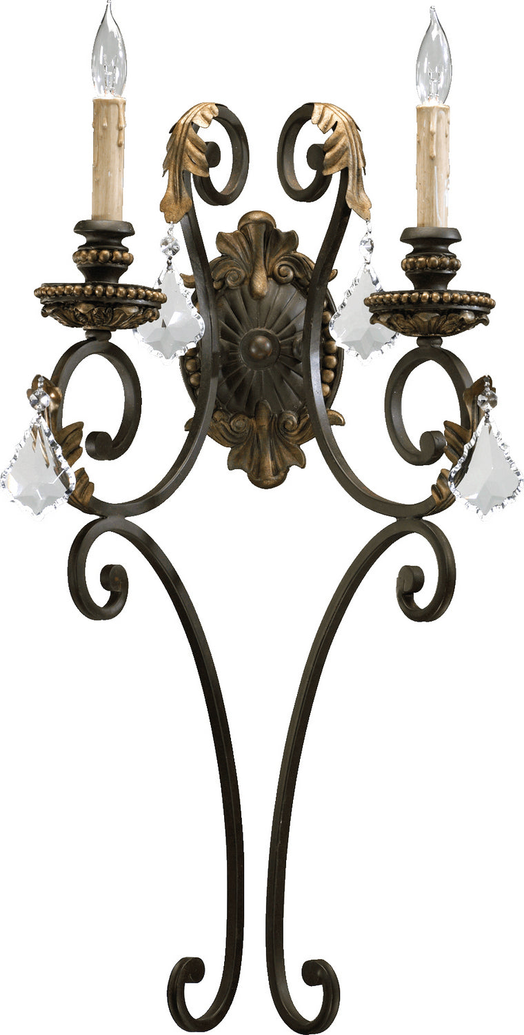 Quorum - 5357-2-44 - Two Light Wall Mount - Rio Salado - Toasted Sienna|Mystic Silver