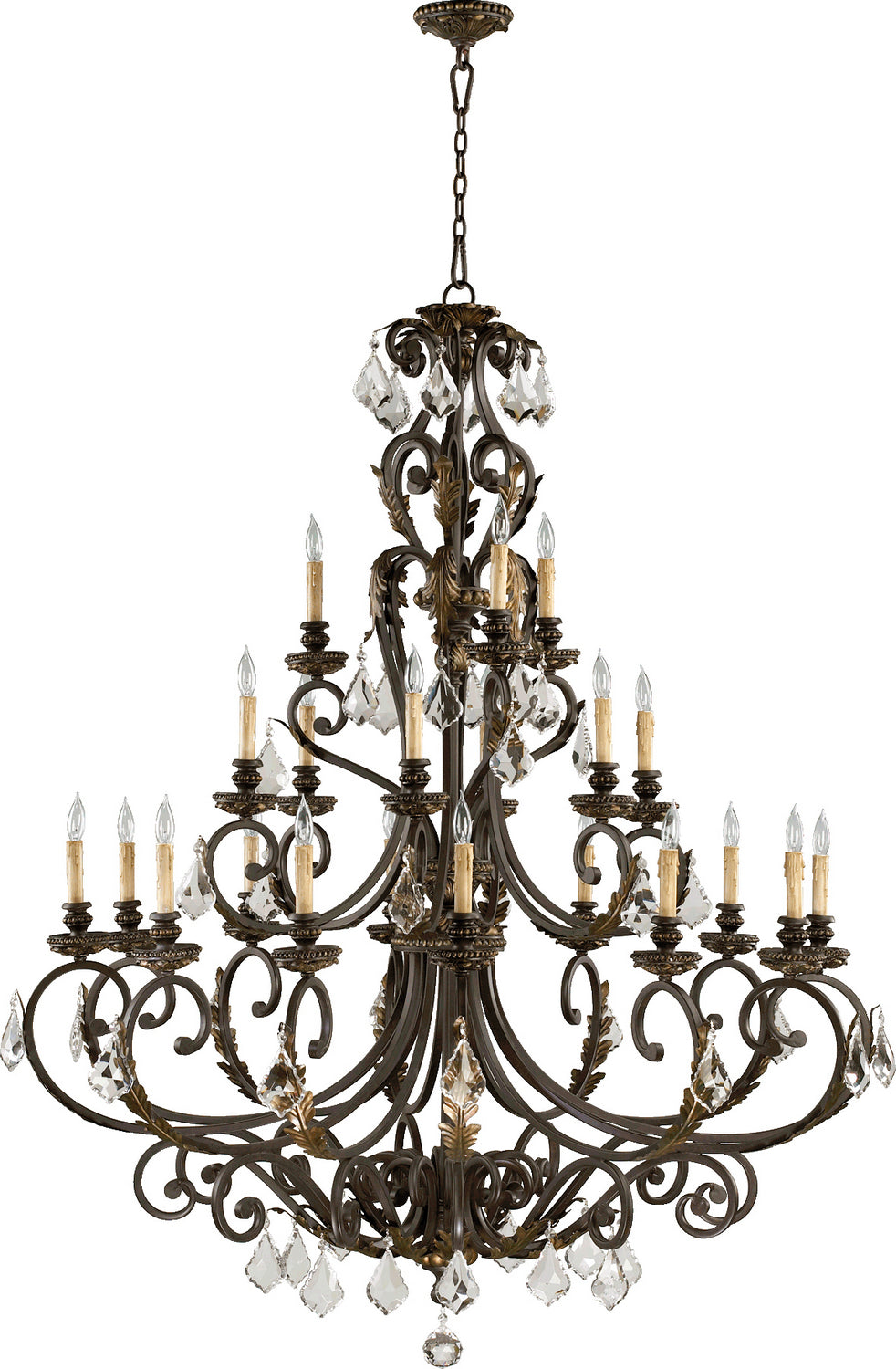 Quorum - 6157-21-44 - 21 Light Chandelier - Rio Salado - Toasted Sienna|Mystic Silver