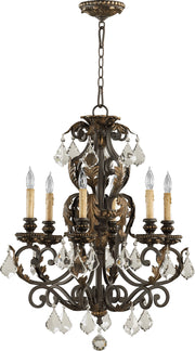 Quorum - 6157-6-44 - Six Light Chandelier - Rio Salado - Toasted Sienna|Mystic Silver