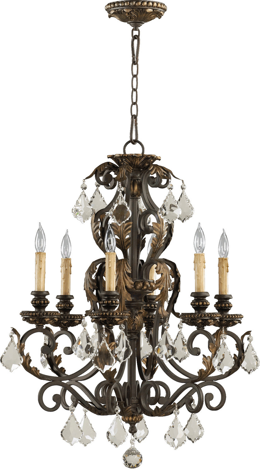 Quorum - 6157-6-44 - Six Light Chandelier - Rio Salado - Toasted Sienna|Mystic Silver